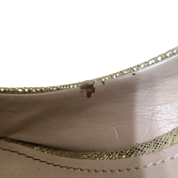 Vince Camuto Zella Gold Leather Platform Stiletto Heels Sz 8.5 - Picture 7 of 7